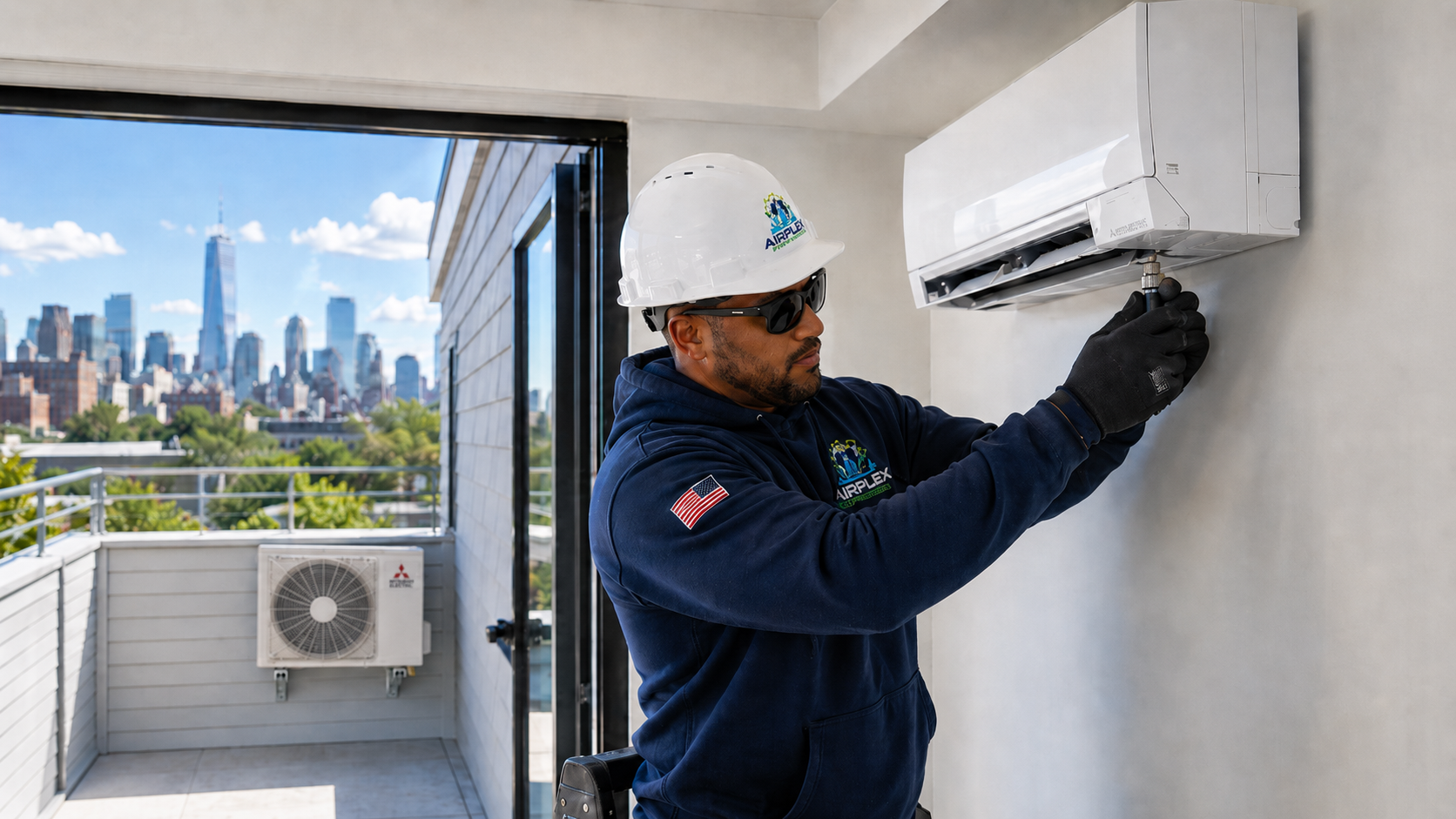 Ductless mini-split installation